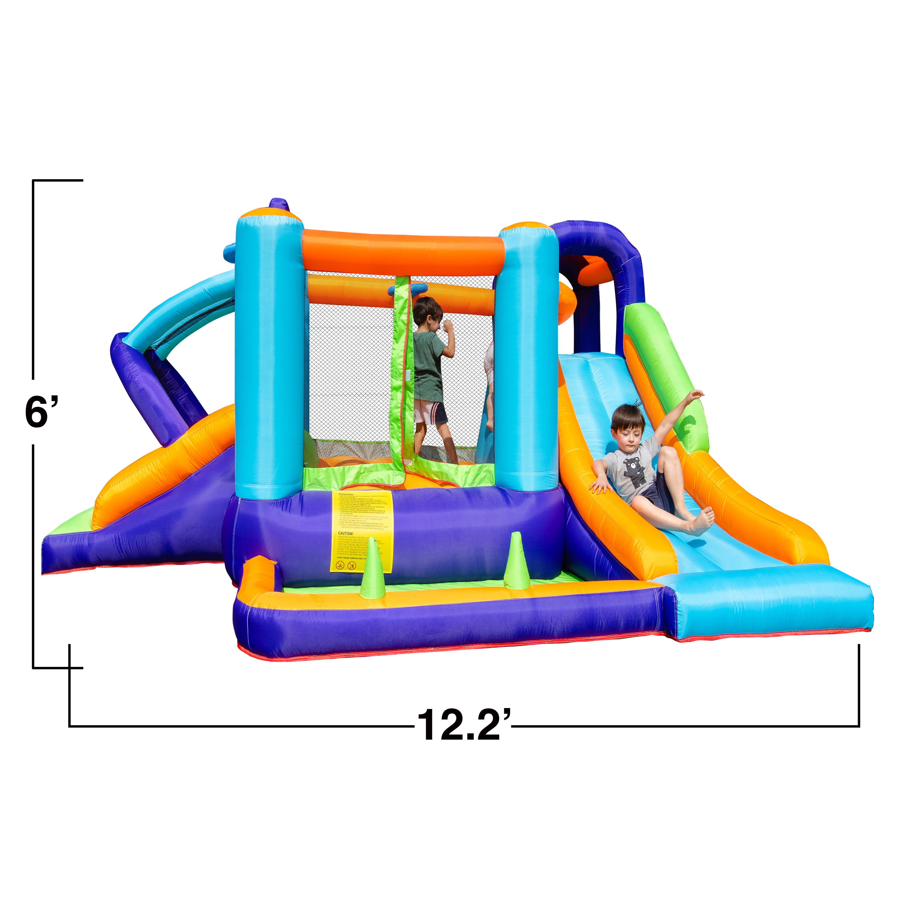 Bouncy castle with sales slide and pool